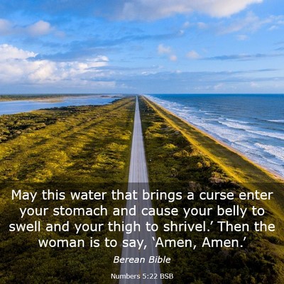 Picture 03 - Numbers 5:22 BSB - May this water that brings a curse enter your - Bible Verse Picture