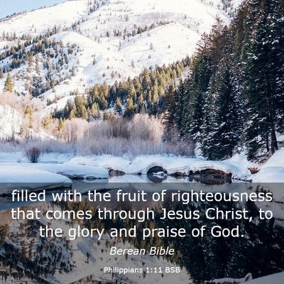 Picture 03 - Philippians 1:11 BSB - filled with the fruit of righteousness that comes - Bible Verse Picture