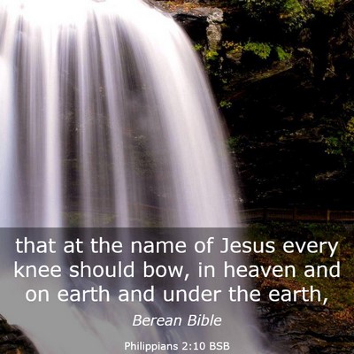 Picture 03 - Philippians 2:10 BSB - that at the name of Jesus every knee should bow, - Bible Verse Picture