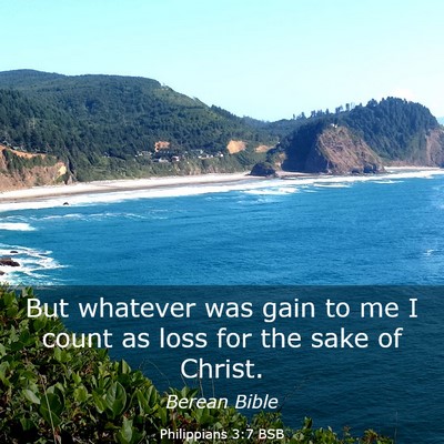 Picture 03 - Philippians 3:7 BSB - But whatever was gain to me I count as loss for - Bible Verse Picture