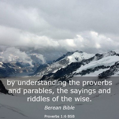 Picture 03 - Proverbs 1:6 BSB - by understanding the proverbs and parables, the - Bible Verse Picture