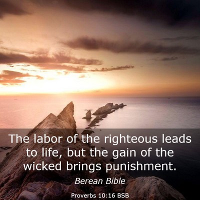 Picture 03 - Proverbs 10:16 BSB - The labor of the righteous leads to life, but the - Bible Verse Picture