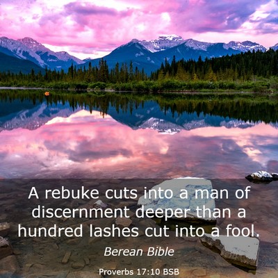 Picture 03 - Proverbs 17:10 BSB - A rebuke cuts into a man of discernment deeper - Bible Verse Picture