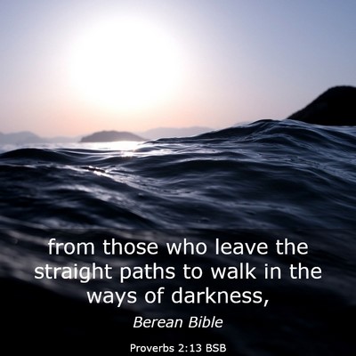 Picture 03 - Proverbs 2:13 BSB - from those who leave the straight paths to walk - Bible Verse Picture