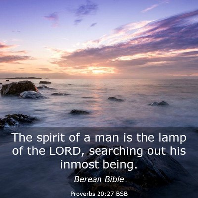 Picture 03 - Proverbs 20:27 BSB - The spirit of a man is the lamp of the LORD, - Bible Verse Picture