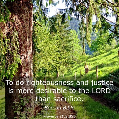 Picture 03 - Proverbs 21:3 BSB - To do righteousness and justice is more desirable - Bible Verse Picture
