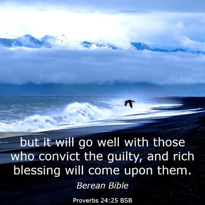 Picture 03 - Proverbs 24:25 BSB - but it will go well with those who convict the - Bible Verse Picture