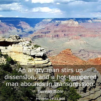 Picture 03 - Proverbs 29:22 BSB - An angry man stirs up dissension, and a - Bible Verse Picture
