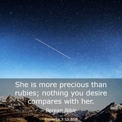 Picture 03 - Proverbs 3:15 BSB - She is more precious than rubies; nothing you - Bible Verse Picture