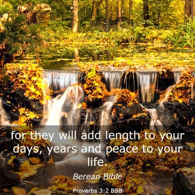 Picture 03 - Proverbs 3:2 BSB - for they will add length to your days, years and - Bible Verse Picture