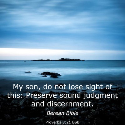 Picture 03 - Proverbs 3:21 BSB - My son, do not lose sight of this: Preserve sound - Bible Verse Picture
