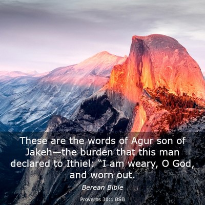 Picture 03 - Proverbs 30:1 BSB - These are the words of Agur son of Jakeh—the - Bible Verse Picture