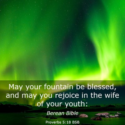 Picture 03 - Proverbs 5:18 BSB - May your fountain be blessed, and may you rejoice - Bible Verse Picture