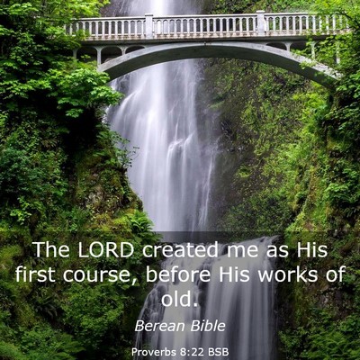 Picture 03 - Proverbs 8:22 BSB - The LORD created me as His first course, before - Bible Verse Picture