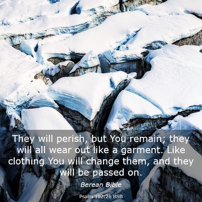 Picture 03 - Psalm 102:26 BSB - They will perish, but You remain; they will all - Bible Verse Picture