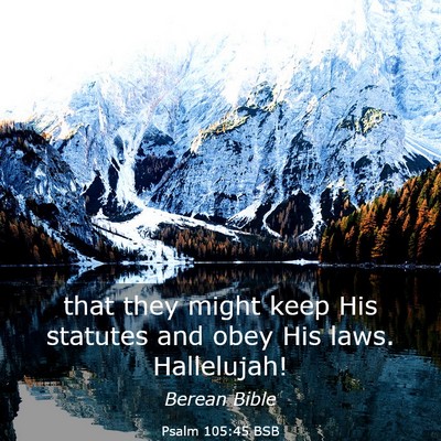 Picture 03 - Psalm 105:45 BSB - that they might keep His statutes and obey His - Bible Verse Picture