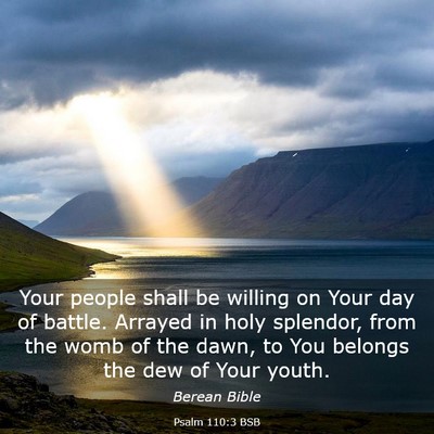 Picture 03 - Psalm 110:3 BSB - Your people shall be willing on Your day of - Bible Verse Picture