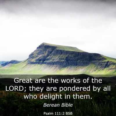 Picture 03 - Psalm 111:2 BSB - Great are the works of the LORD; they are - Bible Verse Picture