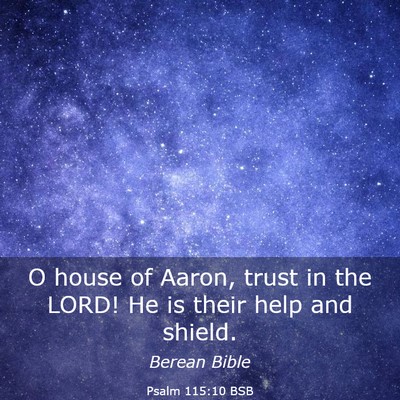 Picture 03 - Psalm 115:10 BSB - O house of Aaron, trust in the LORD! He is their - Bible Verse Picture