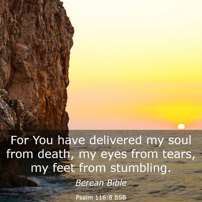 Picture 03 - Psalm 116:8 BSB - For You have delivered my soul from death, my - Bible Verse Picture
