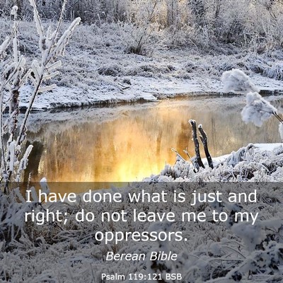 Picture 03 - Psalm 119:121 BSB - I have done what is just and right; do not leave - Bible Verse Picture