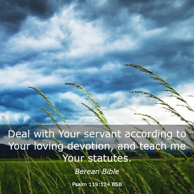 Picture 03 - Psalm 119:124 BSB - Deal with Your servant according to Your loving - Bible Verse Picture