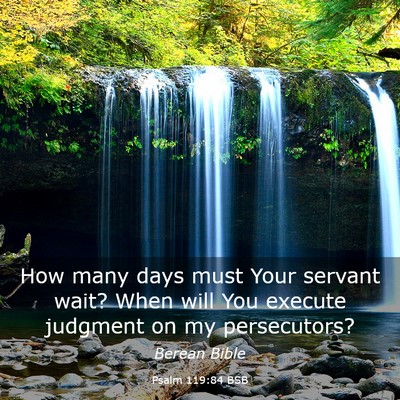 Picture 03 - Psalm 119:84 BSB - How many days must Your servant wait? When will - Bible Verse Picture