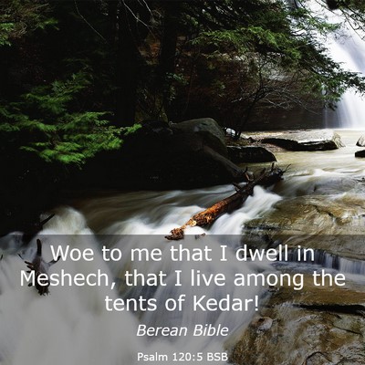 Picture 03 - Psalm 120:5 BSB - Woe to me that I dwell in Meshech, that I live - Bible Verse Picture