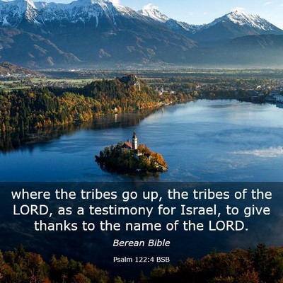 Picture 03 - Psalm 122:4 BSB - where the tribes go up, the tribes of the LORD, - Bible Verse Picture