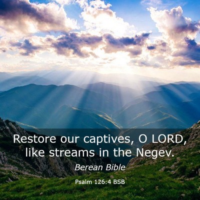 Picture 03 - Psalm 126:4 BSB - Restore our captives, O LORD, like streams in the - Bible Verse Picture