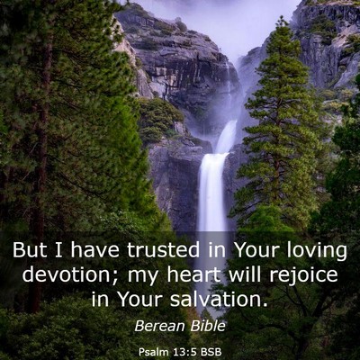 Picture 03 - Psalm 13:5 BSB - But I have trusted in Your loving devotion; my - Bible Verse Picture