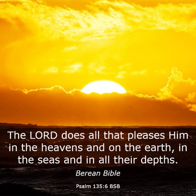 Picture 03 - Psalm 135:6 BSB - The LORD does all that pleases Him in the heavens - Bible Verse Picture
