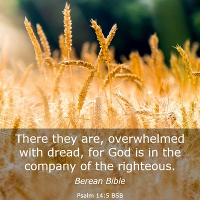 Picture 03 - Psalm 14:5 BSB - There they are, overwhelmed with dread, for God - Bible Verse Picture