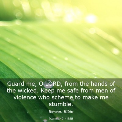 Picture 03 - Psalm 140:4 BSB - Guard me, O LORD, from the hands of the wicked. - Bible Verse Picture