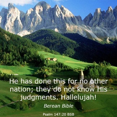 Picture 03 - Psalm 147:20 BSB - He has done this for no other nation; they do not - Bible Verse Picture