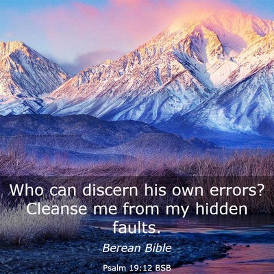 Picture 03 - Psalm 19:12 BSB - Who can discern his own errors? Cleanse me from - Bible Verse Picture