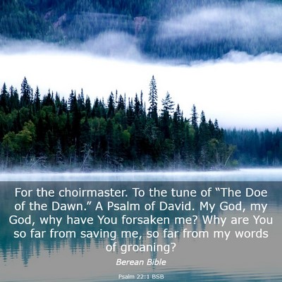 Picture 03 - Psalm 22:1 BSB - For the choirmaster. To the tune of “The Doe of - Bible Verse Picture