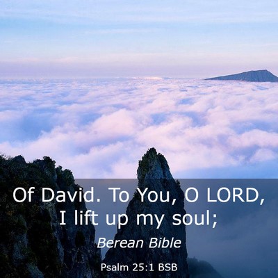 Picture 03 - Psalm 25:1 BSB - Of David. To You, O LORD, I lift up my - Bible Verse Picture