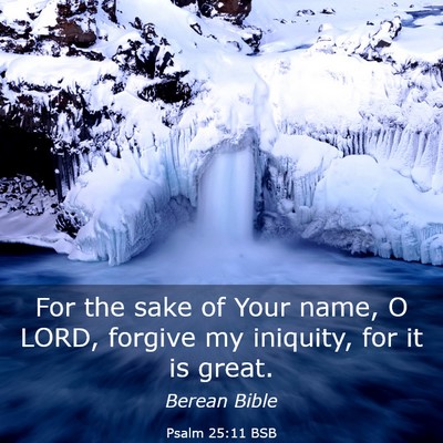 Picture 03 - Psalm 25:11 BSB - For the sake of Your name, O LORD, forgive my - Bible Verse Picture