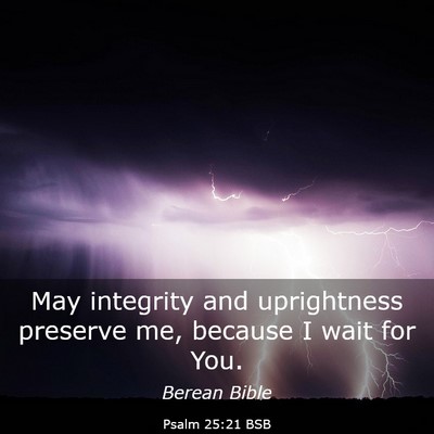 Picture 03 - Psalm 25:21 BSB - May integrity and uprightness preserve me, - Bible Verse Picture
