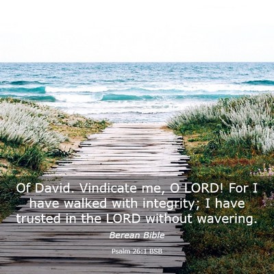 Picture 03 - Psalm 26:1 BSB - Of David. Vindicate me, O LORD! For I have walked - Bible Verse Picture