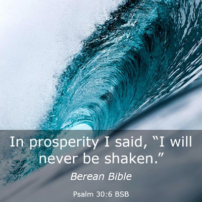 Picture 03 - Psalm 30:6 BSB - In prosperity I said, “I will never be - Bible Verse Picture