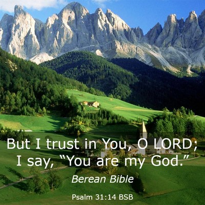 Picture 03 - Psalm 31:14 BSB - But I trust in You, O LORD; I say, “You are my - Bible Verse Picture
