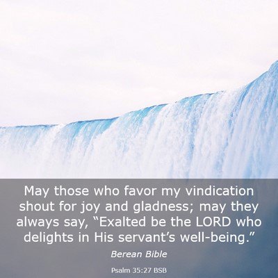 Picture 03 - Psalm 35:27 BSB - May those who favor my vindication shout for joy - Bible Verse Picture