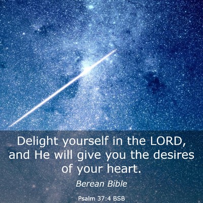 Picture 03 - Psalm 37:4 BSB - Delight yourself in the LORD, and He will give - Bible Verse Picture