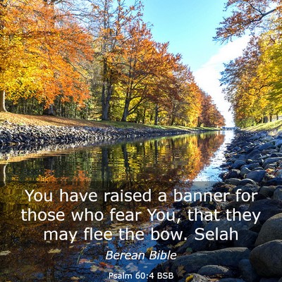 Picture 03 - Psalm 60:4 BSB - You have raised a banner for those who fear You, - Bible Verse Picture