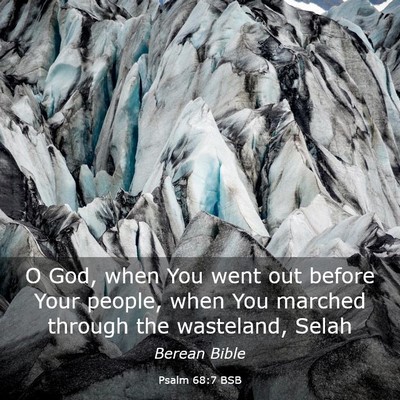 Picture 03 - Psalm 68:7 BSB - O God, when You went out before Your people, when - Bible Verse Picture