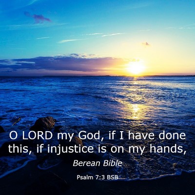 Picture 03 - Psalm 7:3 BSB - O LORD my God, if I have done this, if injustice - Bible Verse Picture