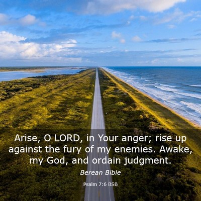 Picture 03 - Psalm 7:6 BSB - Arise, O LORD, in Your anger; rise up against the - Bible Verse Picture