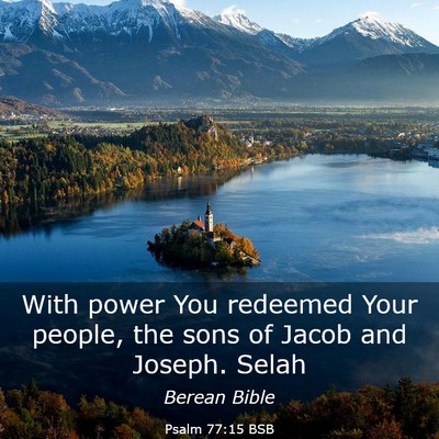 Picture 03 - Psalm 77:15 BSB - With power You redeemed Your people, the sons of - Bible Verse Picture